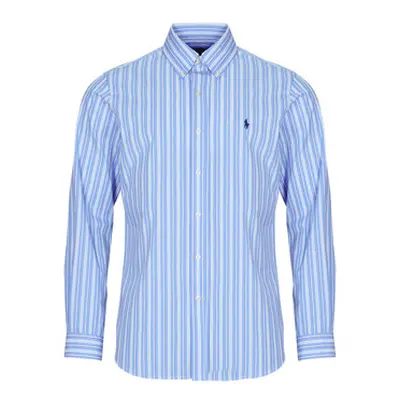 Polo Ralph Lauren CHEMISE COUPE DROITE EN POPLINE DE COTON COL BOUTONNE men's Long sleeved Shirt