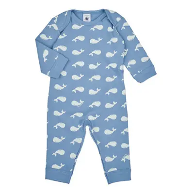 Petit Bateau TUBO SANS PRESSION boys's Sleepsuits in Blue