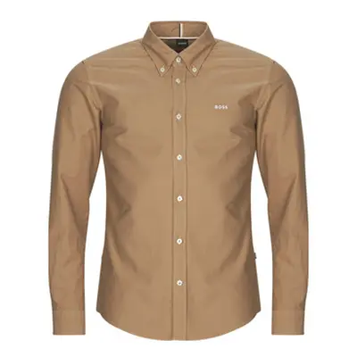 BOSS H-ROAN-BD-E-C1-243 men's Long sleeved Shirt in Beige