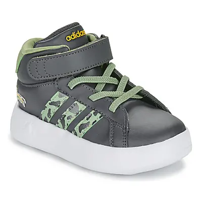 Adidas GRAND COURT MID LionKing I boys's Children's Shoes (High-top Trainers) in Black