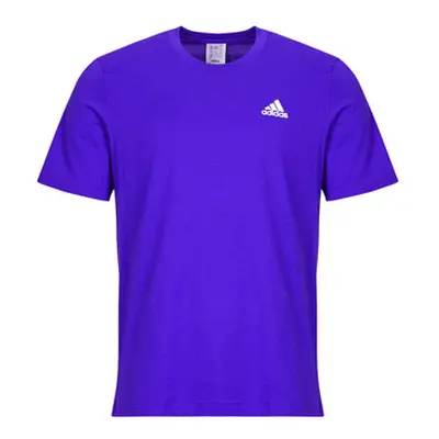 Adidas Essentials Single Jersey Embroidered Small Logo T-Shirt men's T shirt in Blue