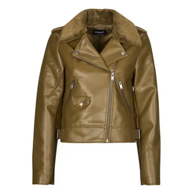 Only ONLVILHELMA women's Leather jacket in Brown