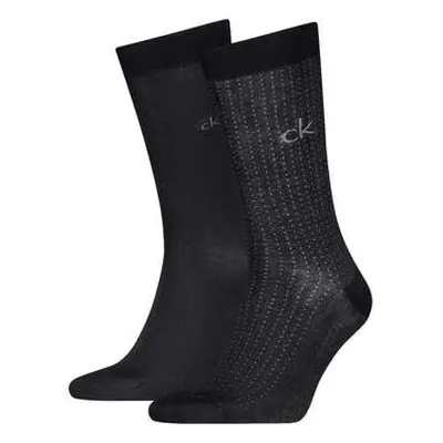 Calvin Klein Jeans CK Logo 2 Pack Socks Black men's Stockings in Black