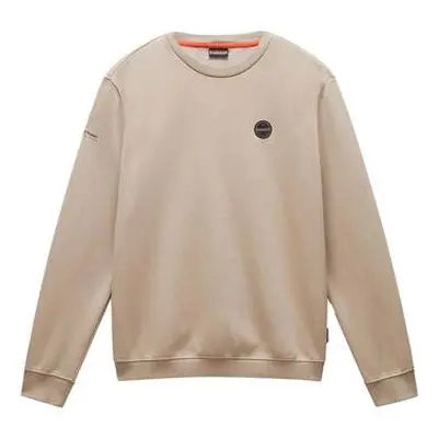 Napapijri Badge Sweatshirt Beige Rocky men's Sweatshirt in Beige