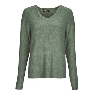 Only ONLCAMILLA V-NECK L/S PULLOVER KNT women's Sweater in Kaki