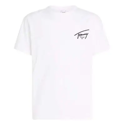 Tommy Jeans Signature Logo Crew T-Shirt White men's in White