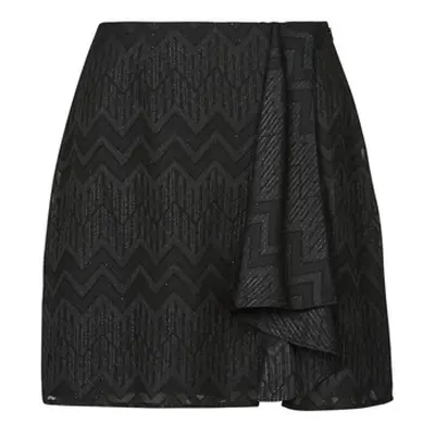 Ikks JUP CT JACQUARD women's Skirt in Black