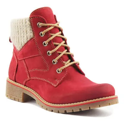 Justinreess England Sophia women's Low Ankle Boots in Red