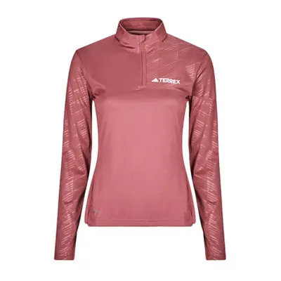 Adidas Multi Half-Zip Long Sleeve Long-Sleeve Top women's Sweatshirt in Bordeaux