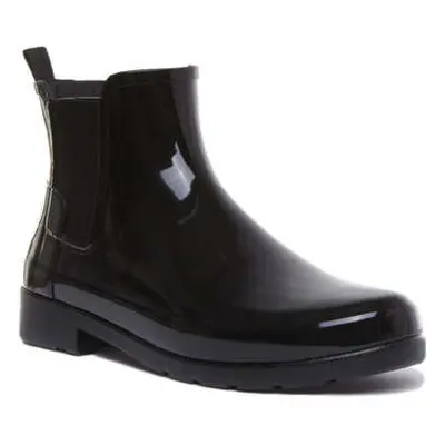 Hunter Chelsea Refined Gloss women's Wellington Boots in Black