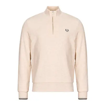 Fred Perry HALF ZIP men's Sweatshirt in Beige