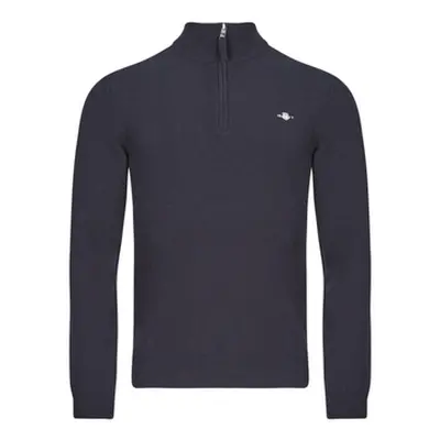 Gant SUPERFINE LAMBSWOOL HALF ZIP men's Sweatshirt in Marine