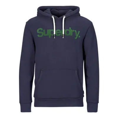 Superdry HOODED CORE LOGO men's Sweatshirt in Marine