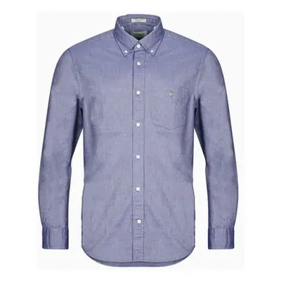 Gant REG OXFORD SHIRT men's Long sleeved Shirt in Marine