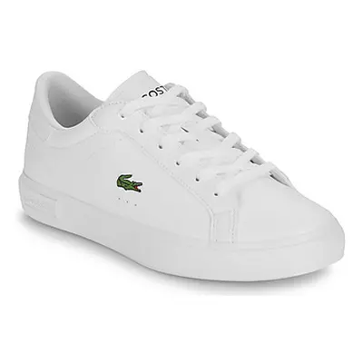 Lacoste POWERCOURT girls's Children's Shoes (Trainers) in White