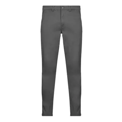 Selected SLHSLIM-NEW MILES 175 FLEX CHINO men's Trousers in Grey