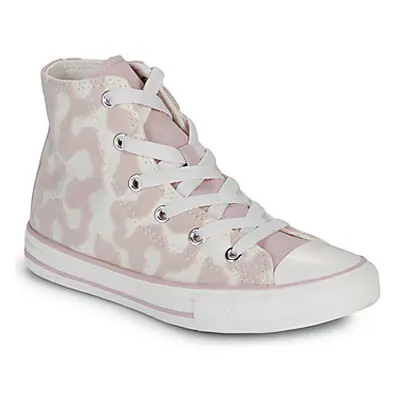 Converse CHUCK TAYLOR ALL STAR LEOPARD girls's Children's Shoes (High-top Trainers) in Pink