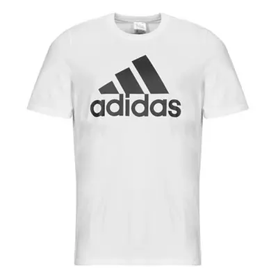 Adidas Essentials Single Jersey Big Logo T-Shirt men's T shirt in White