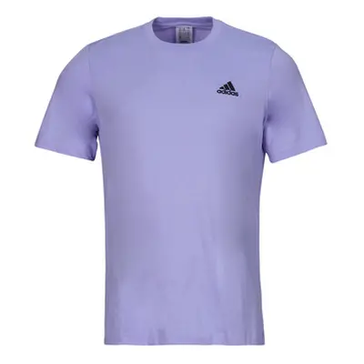 Adidas Essentials Single Jersey Embroidered Small Logo T-Shirt men's T shirt in Purple