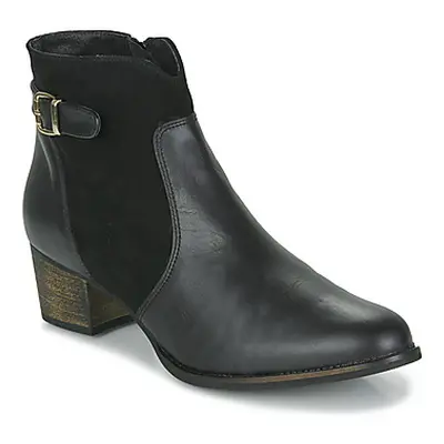 So Size SERELLE women's Low Ankle Boots in Black