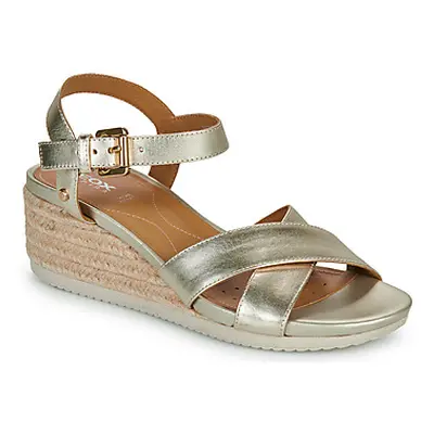 Geox D ISCHIA CORDA women's Sandals in Gold