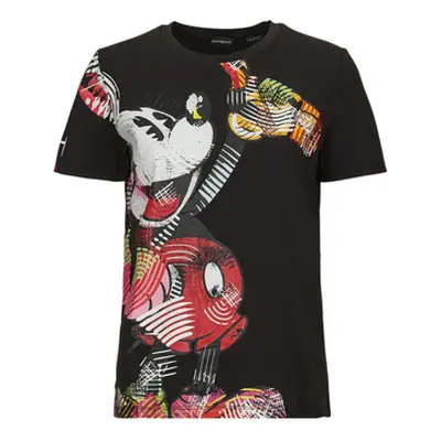 Desigual TS_MICKEY LACROIX women's T shirt in Black