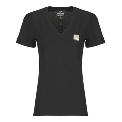 Armani Exchange 6DYT23 women's T shirt in Black