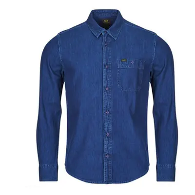 Lee LEESURE SHIRT men's Long sleeved Shirt in Blue