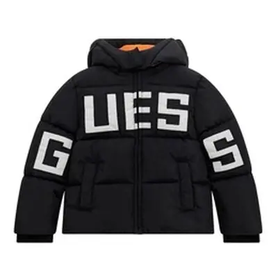 Guess HOODED PADDED JACKET boys's Children's Jacket in Black