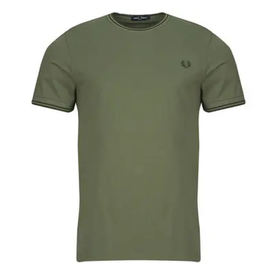 Fred Perry TWIN TIPPED men's T shirt in Green