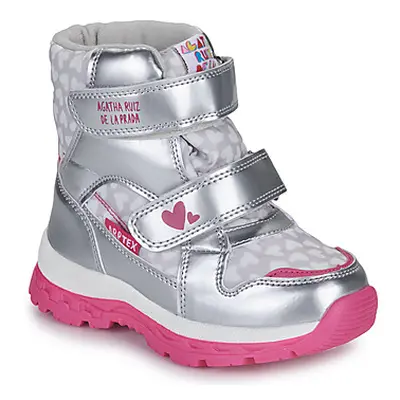 Agatha Ruiz de la Prada APRESKI girls's Children's Snow boots in Silver