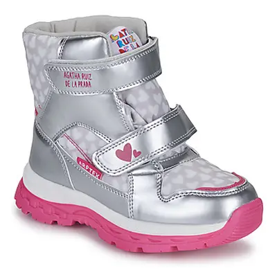 Agatha Ruiz de la Prada APRESKI girls's Children's Snow boots in Silver