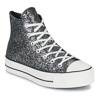 Converse CHUCK TAYLOR ALL STAR LIFT PLATFORM GLITTER women's Shoes (High-top Trainers) in Black