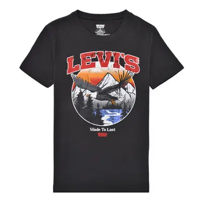 Levis LVB SOAR LIKE AN EAGLE TEE boys's Children's T shirt in Black