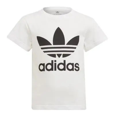 Adidas FLORE girls's Children's T shirt in White