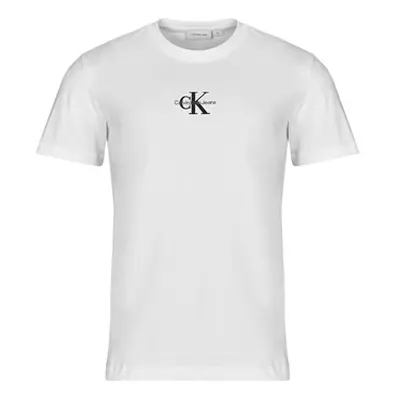 Calvin Klein Jeans MONOLOGO TEE men's T shirt in White