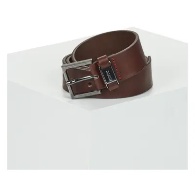 HUGO Giove-Mplate_Sz35 men's Belt in Brown