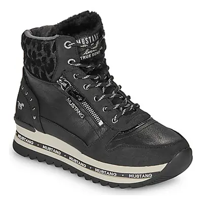 Mustang 1364503 women's Shoes (High-top Trainers) in Black