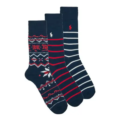 Polo Ralph Lauren DOWNHILL SKR-CREW SOCK-GIFT BOX women's High socks in Multicolour