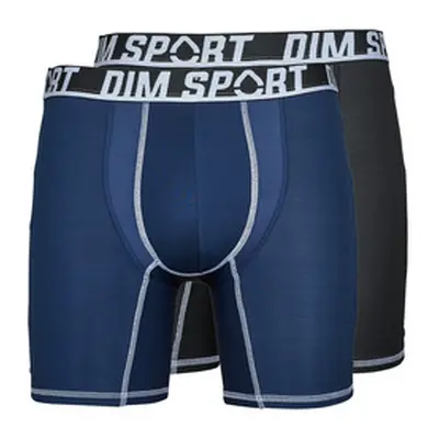 DIM DIM SPORT BOXER LONG MICROFIBRE PACK X2 men's Boxer shorts in Multicolour