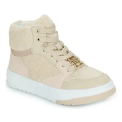 Tommy Hilfiger NATHAN girls's Children's Shoes (High-top Trainers) in Beige