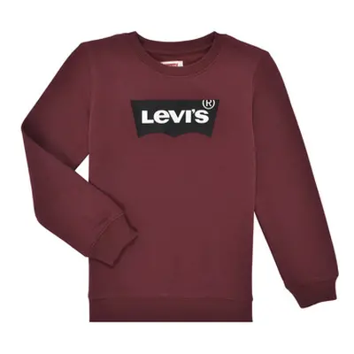 Levis LVB BATWING CREW boys's Children's sweatshirt in Bordeaux