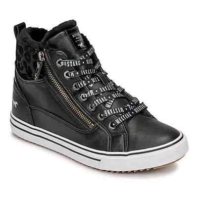 Mustang 1365603 women's Shoes (High-top Trainers) in Black