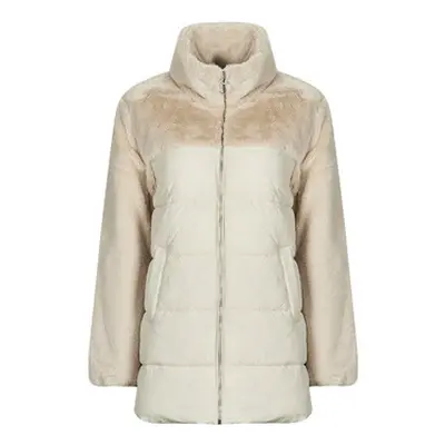 Only ONLWANJA FUR PUFFER MIX COAT CC OTW women's Jacket in Beige