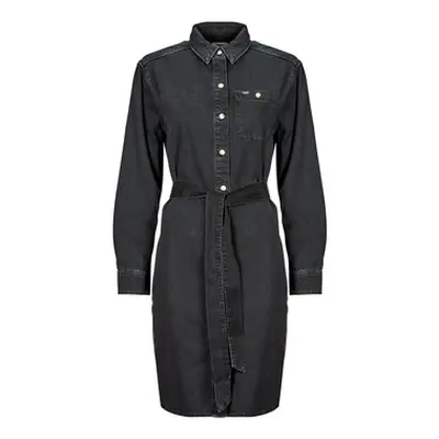 Lee ALL PURPOSE SHIRT DRESS women's Long Dress in Black