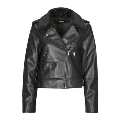 Only ONLVILHELMA women's Leather jacket in Black