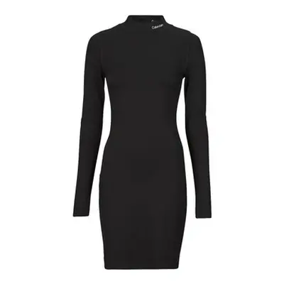 Calvin Klein Jeans LOGO ELASTIC MILANO DRESS women's Dress in Black