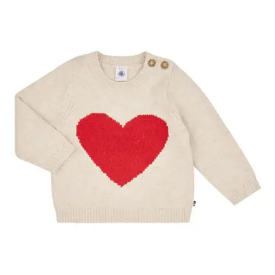 Petit Bateau TITANIUM girls's Children's sweater in Red