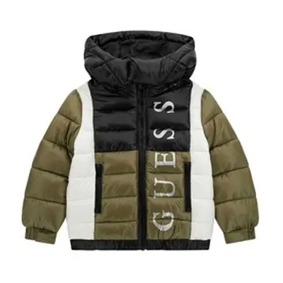 Guess HOODED PADDED JACKET boys's Children's Jacket in Multicolour