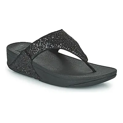 FitFlop LULU GLITTER TOE-THONGS women's Flip flops / Sandals (Shoes) in Black